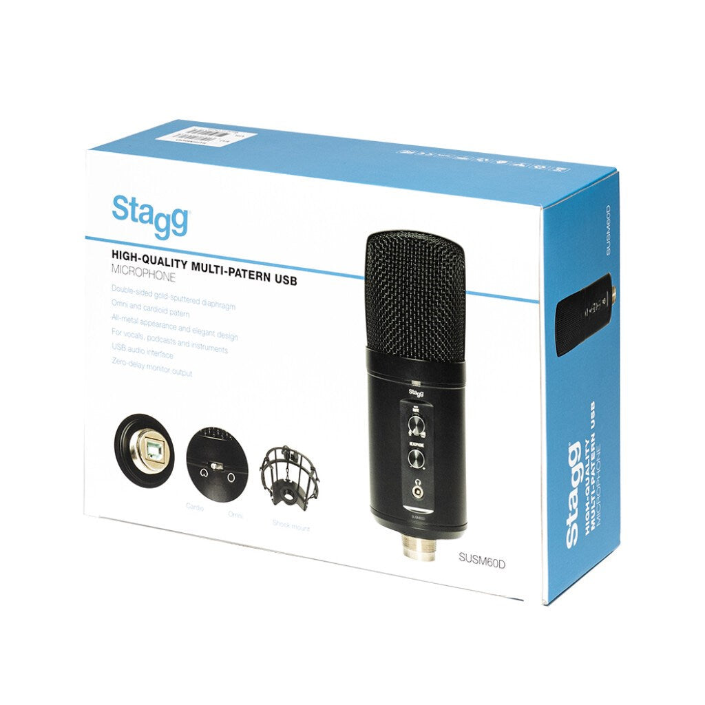 Stagg USB Condenser Microphone 870 g 280x100x200mm Model SUSM60D