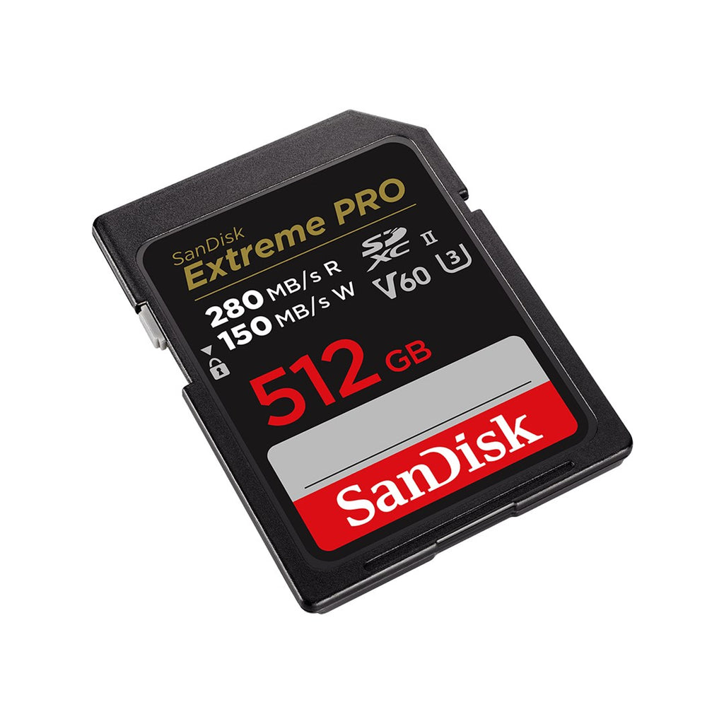 SanDisk Extreme Pro - Flash Memory Card - 512GB - V60/ UHS-II U3/ Class10 - SDXC UHS-II - SDSDXEP-512 G-GN4IN