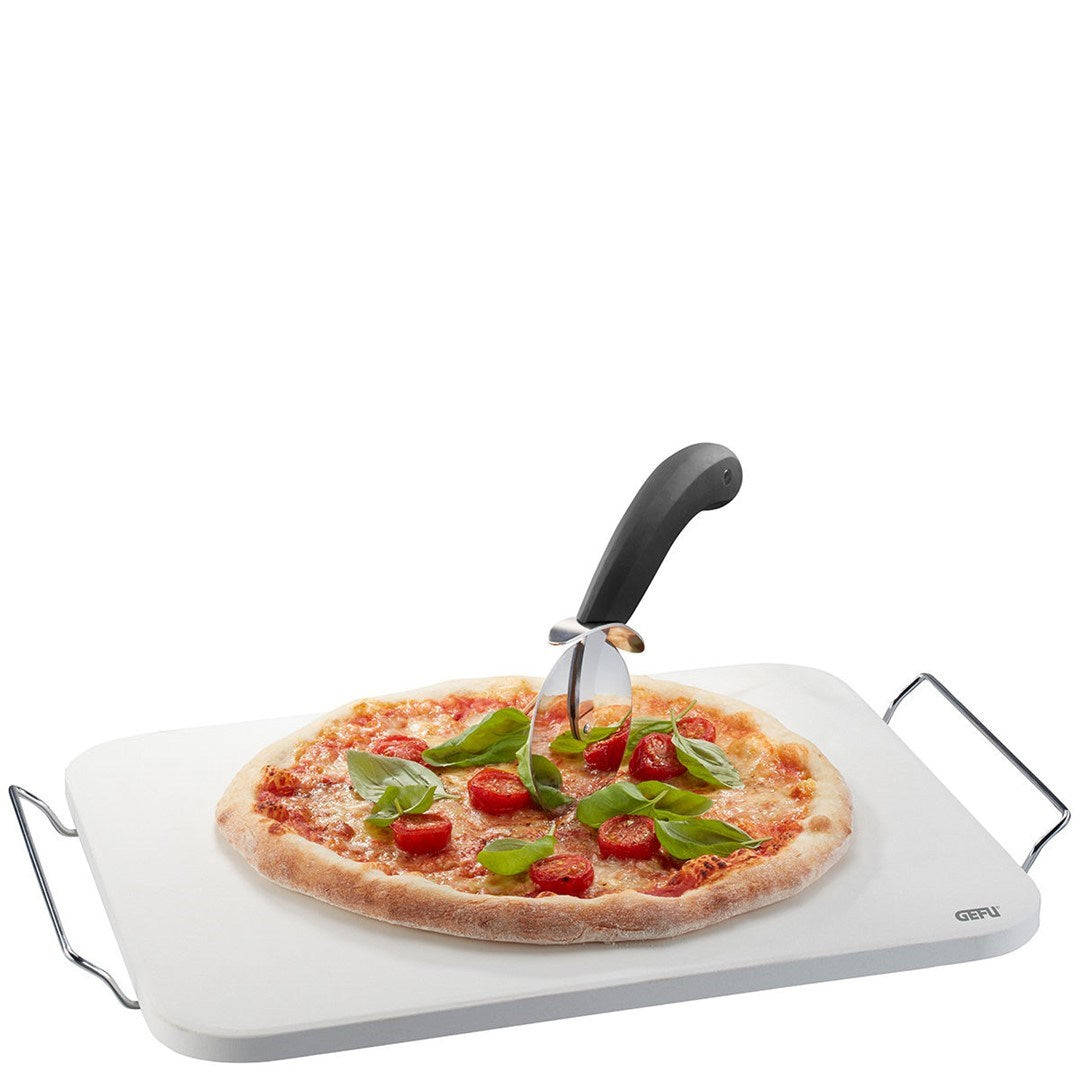 GEFU DARIOSO Set: Pizza cutter + stone with rectangular stand