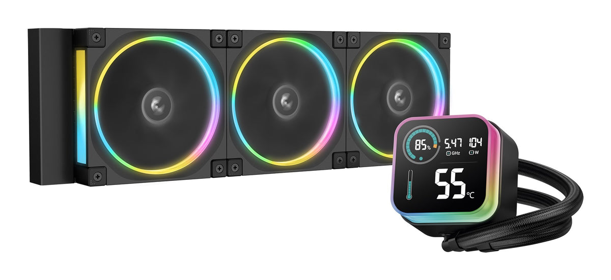DeepCool LQ360 ULTRA ARGB Processor Liquid cooling kit 12 cm Black