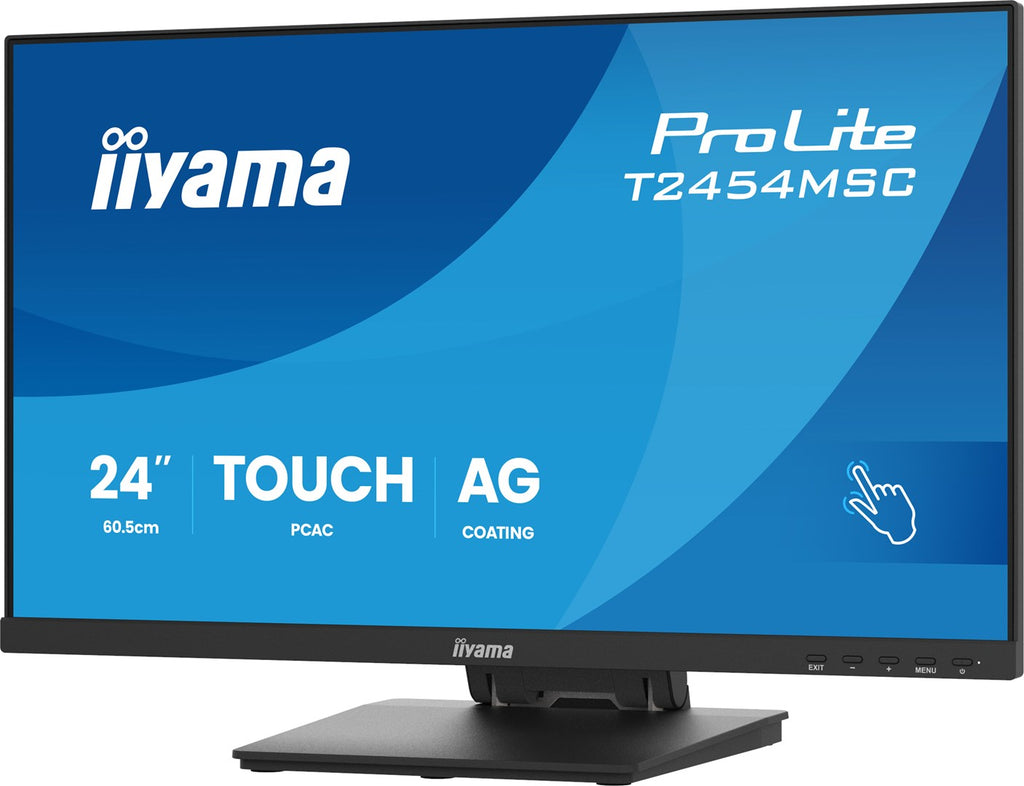Iiyama TFT T2454MSC 60.5cm PCAP 24''/1920x1080/HDMI/DP/2xUSB/Touch [Energieklasse E] (T2454MSC-B3AG)