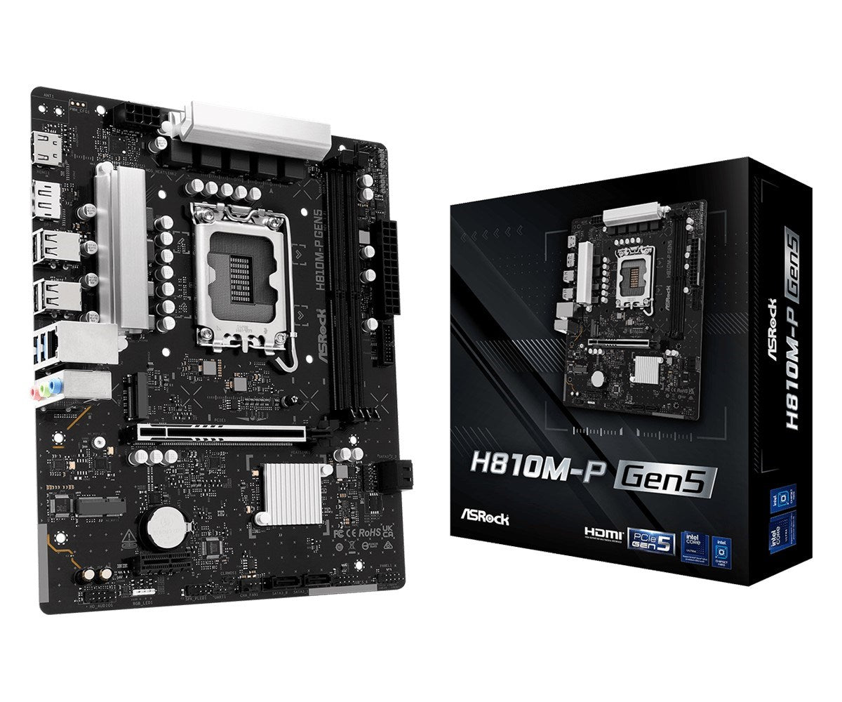 ASROCK H810M-P GEN5 Motherboard LGA 1851 Micro ATX
