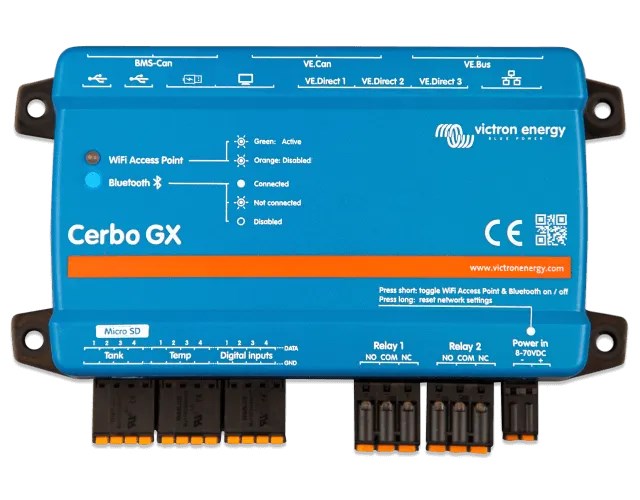 Victron Energy Cerbo GX MK2 Console Transmitter & Receiver 8-70V 422 g BPP900450110