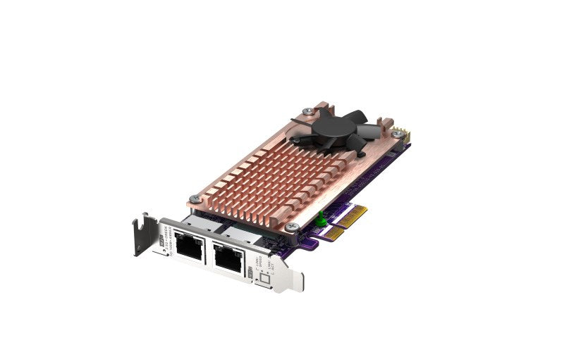 QNAP QM2-2P2G2T M.2 NVMe Storage Controller - PCIe 3.0 - Low-Profile - 2.5 Gigabit Ethernet QVP-63 TS-453 TVS-672 QVP-85