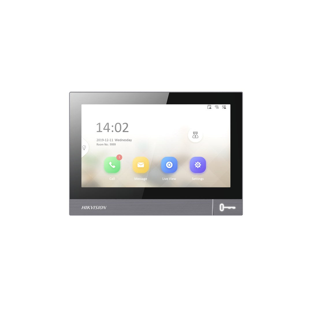 Hikvision Video Intercom Monitor 7" Display 1024x600 Wired & Wireless DS-KH8381-WTE1
