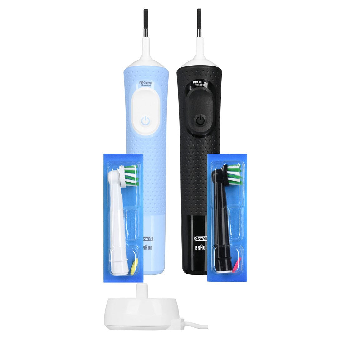Braun Oral-B Vitality Pro D103 Duo Electric Toothbrush - Black/Lilac Violet
