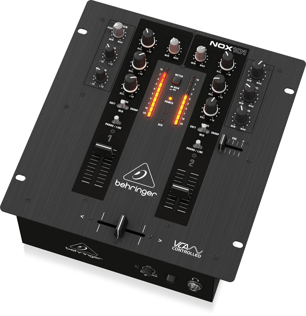 Premium 2-Channel DJ Mixer with VCA Control and Ultraglide Crossfader 2-Kanal NOX101