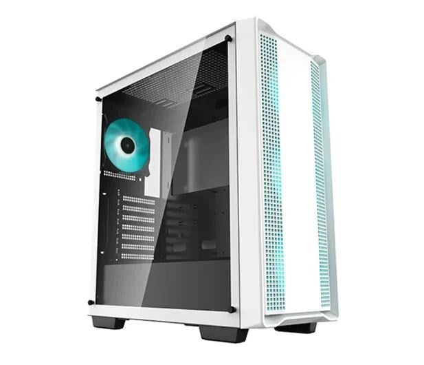 DeepCool CC560 WH V2 Midi Tower - Spacious Case with Pre-Installed LED Fans