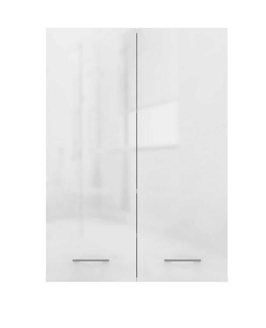 Topeshop POLA MINI DD Bathroom Storage Cabinet White Gloss - Over Washing Machine