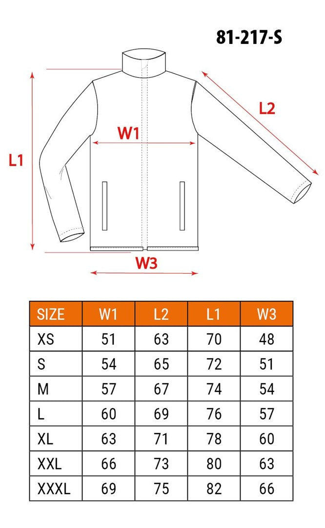 NEO TOOLS Jacket Cotton S 971 g 210 g/m² 500 mm x 355 mm x 25 mm Model TOP-81-217-S