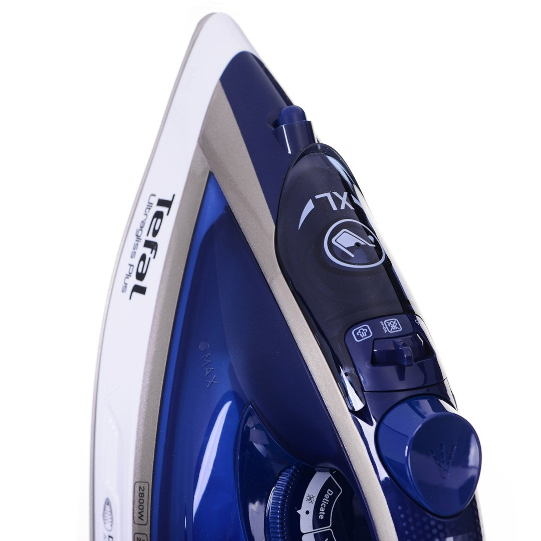 Tefal Ultimate Pure FV6812E0 iron Steam iron 2800 W Blue  Silver