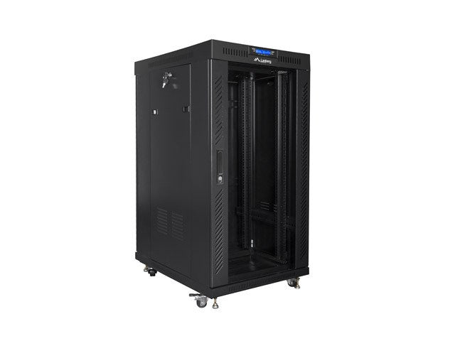Lanberg FF01-6822-12BL 19-inch Freestanding Rack Cabinet 22U Black