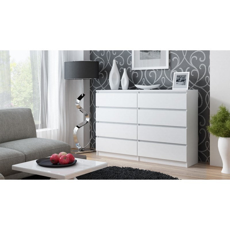 Topeshop M8 140 Chest of Drawers White