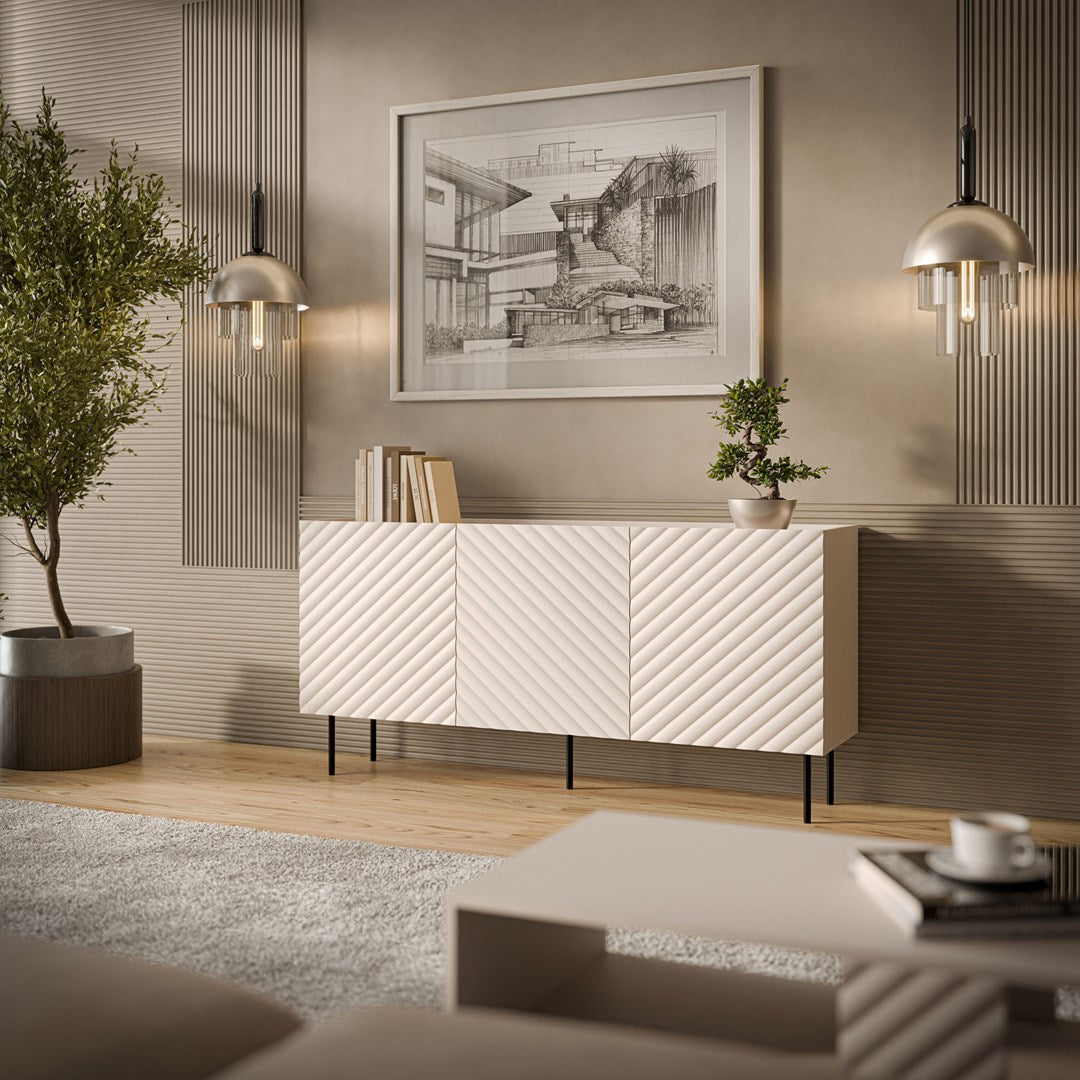 Cama LUCCA 3D Chest of Drawers 165x40x80 Cashmere