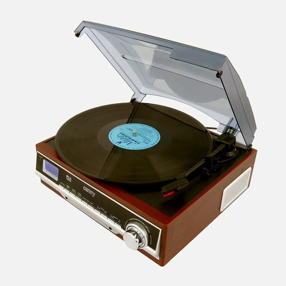 Camry Premium CR1113 Belt-Drive Audio Turntable Black Chrome