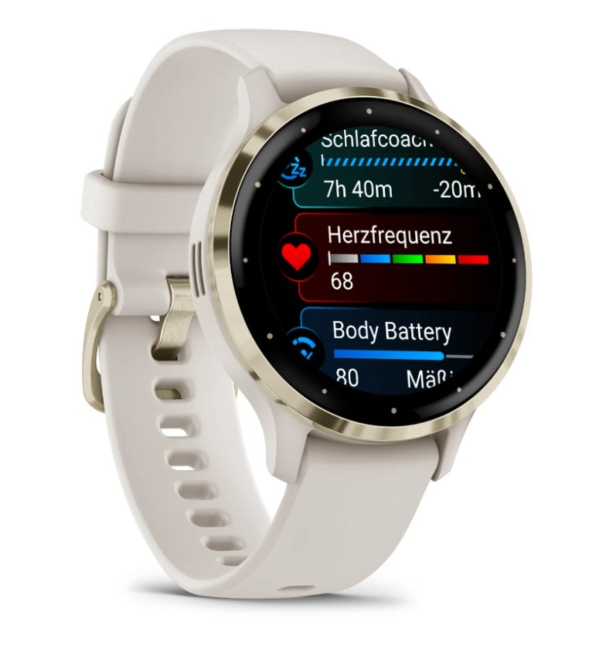 Garmin Venu 3S Smartwatch 41 mm Ivory Silicone Band 1.2" Display 8GB