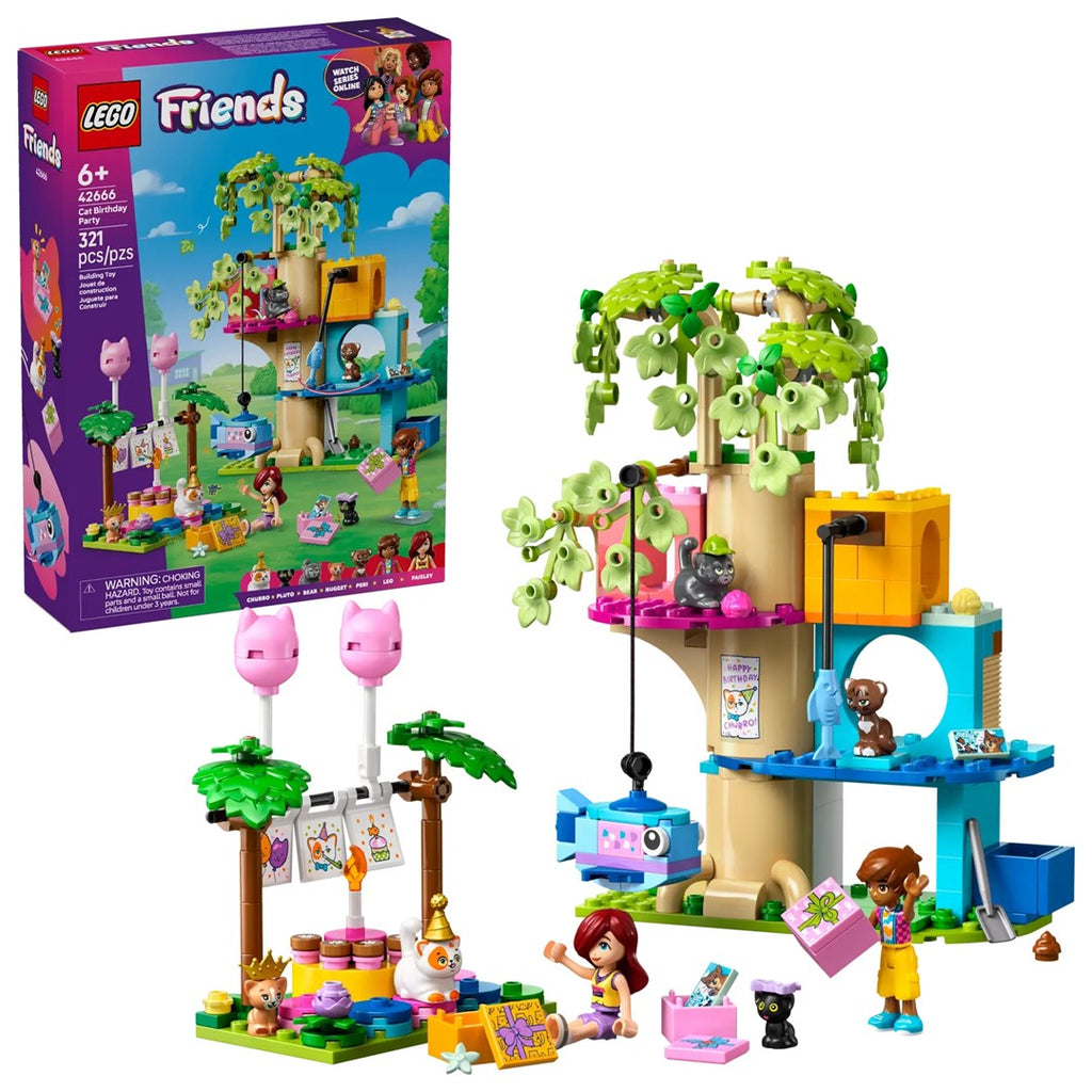 LEGO FRIENDS 42666 Cat Birthday Party & Tree House Set