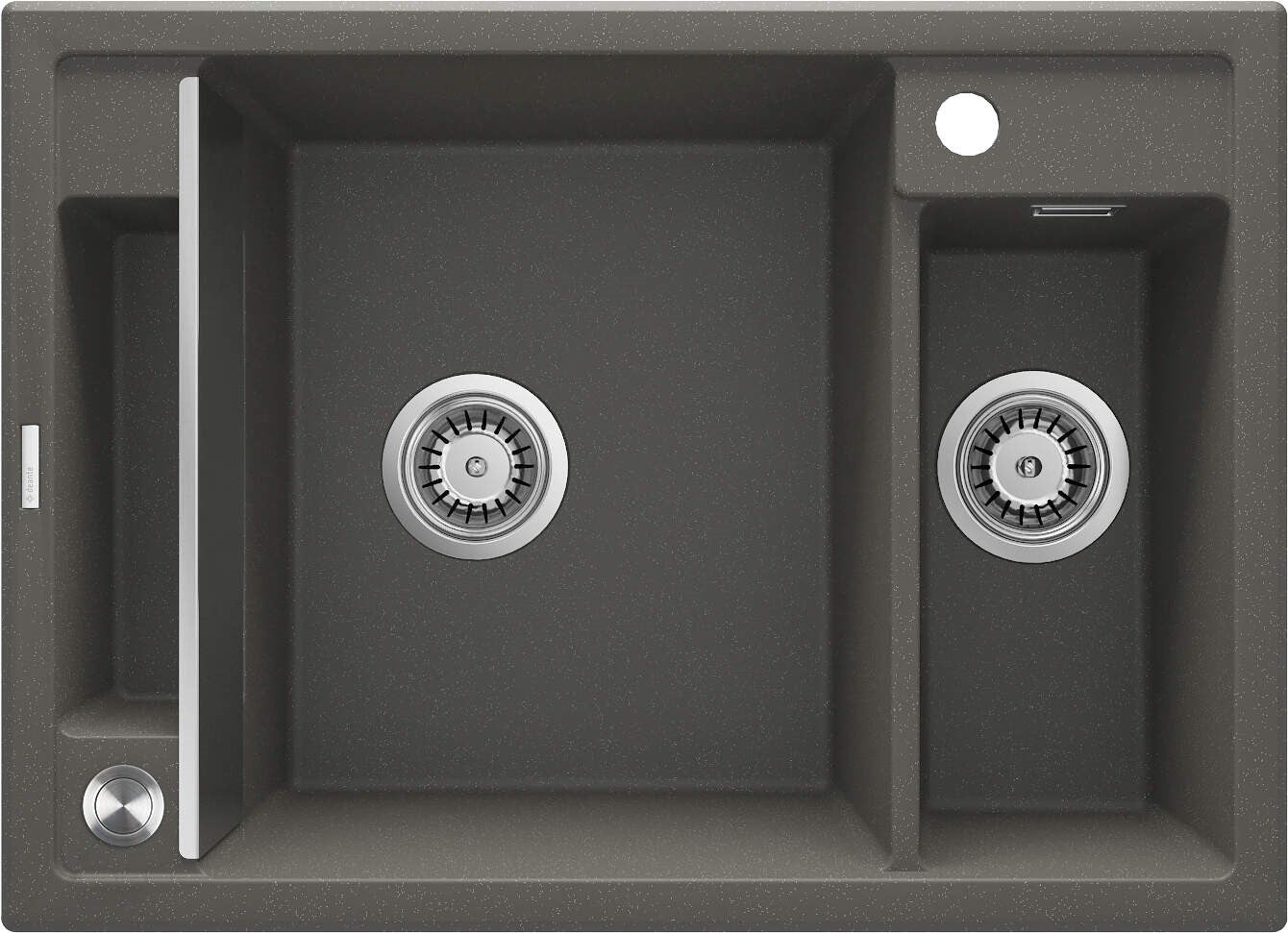 Magnetic granite sink 1.5-bowl
