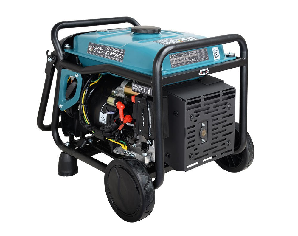 Könner & Söhnen KS 4100iEG engine-generator 3600 W 12.5 L Liquefied Petroleum Gas (LPG)  Petrol Aqua colour  Black