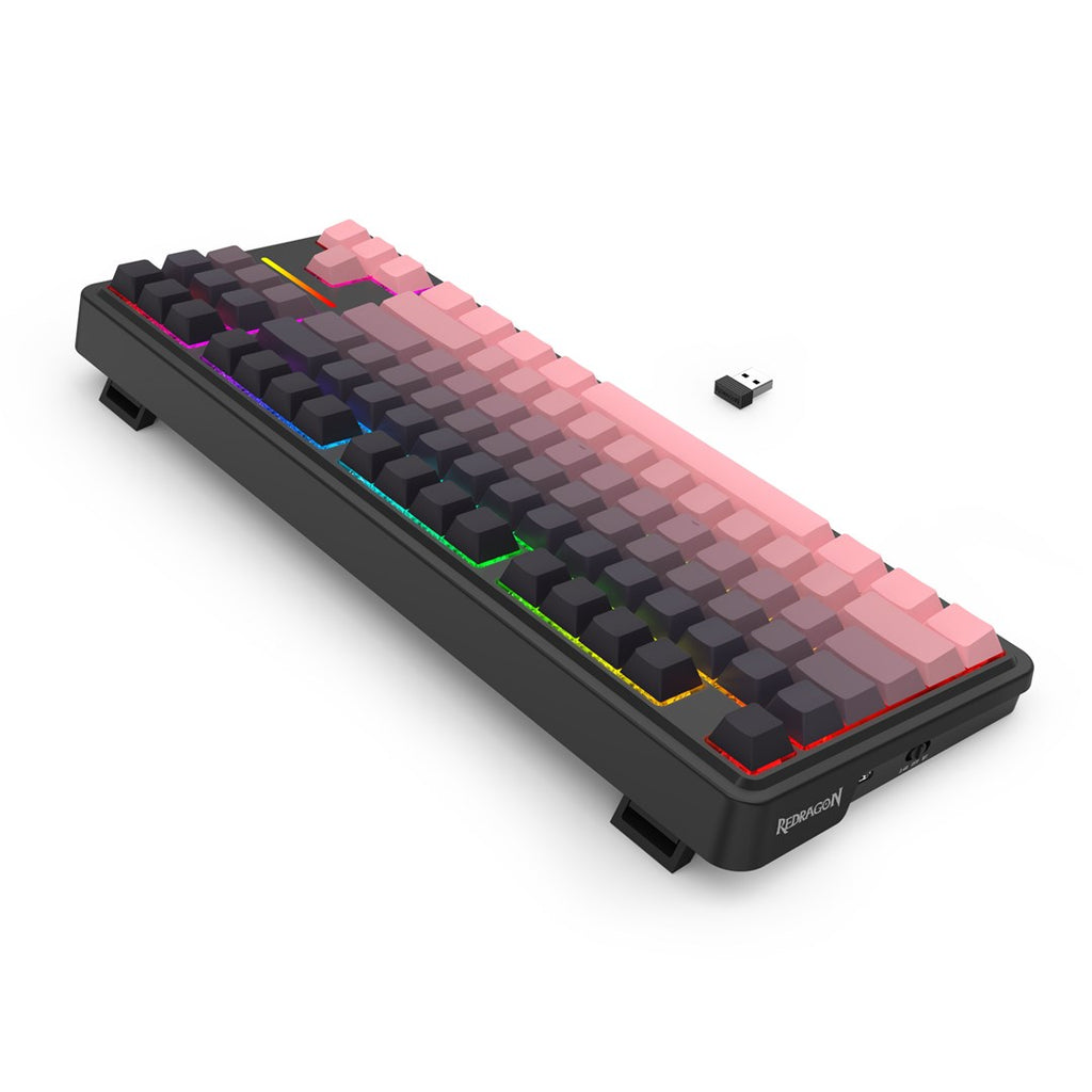 REDRAGON K728SP-RGB-PRO Antonium Pro keyboard USB + RF Wireless + Bluetooth Black  Pink