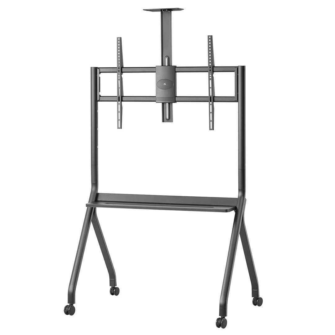 Maclean TV Stand/Cart Camera Shelf on Casters 55-100 Max Load 120 kg/10 kg Shelf Max. VESA 900x600 Black MC-114 B 120kg/10kg