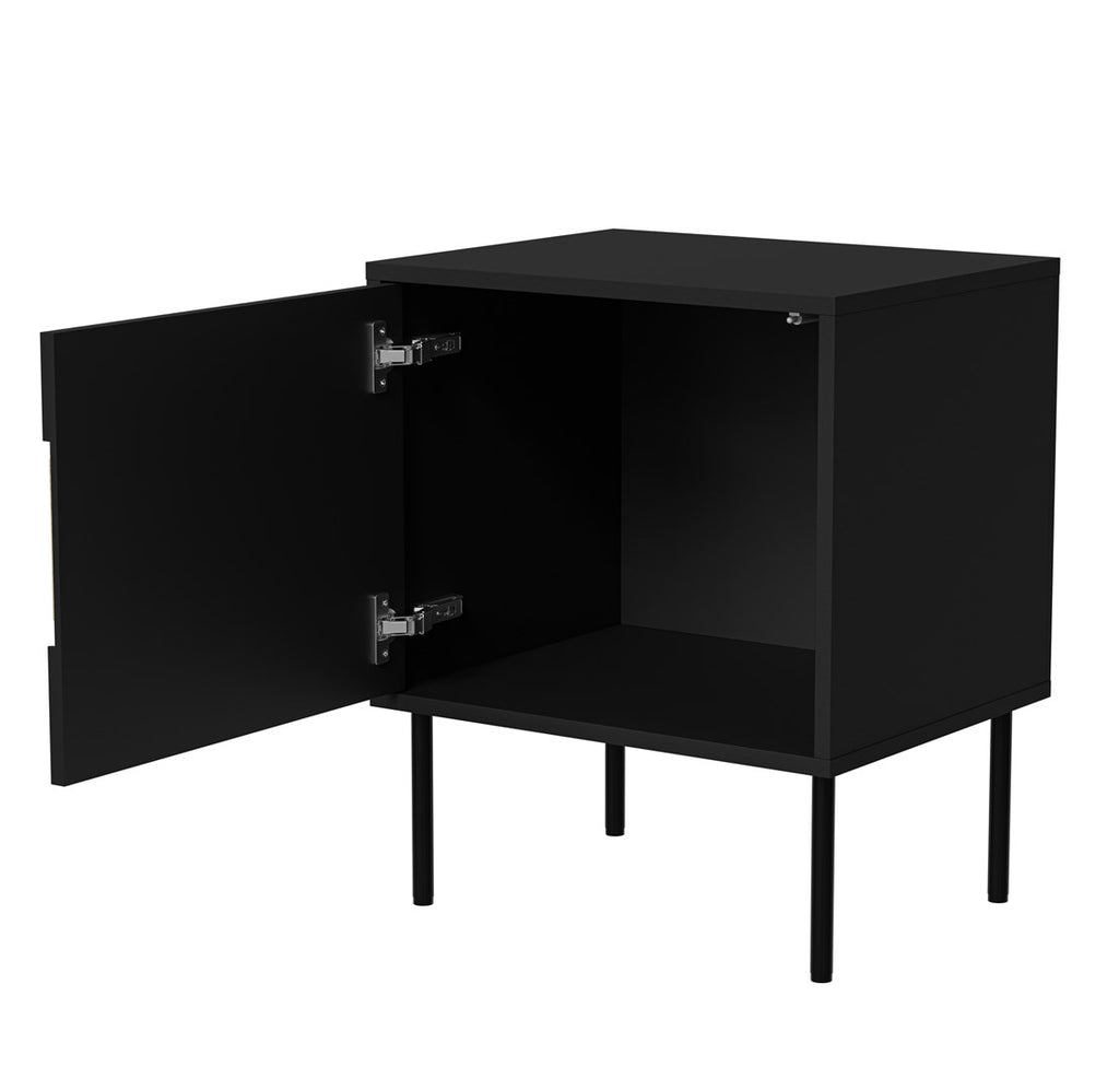 Cama INSERTO Bedside Cabinet 2 pcs 50x40x61.5 cm Black + LED