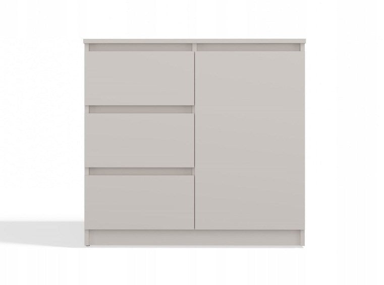 CHEST OF DRAWERS 1 DOOR 3 DRAWERS COLOUR CASHMERE