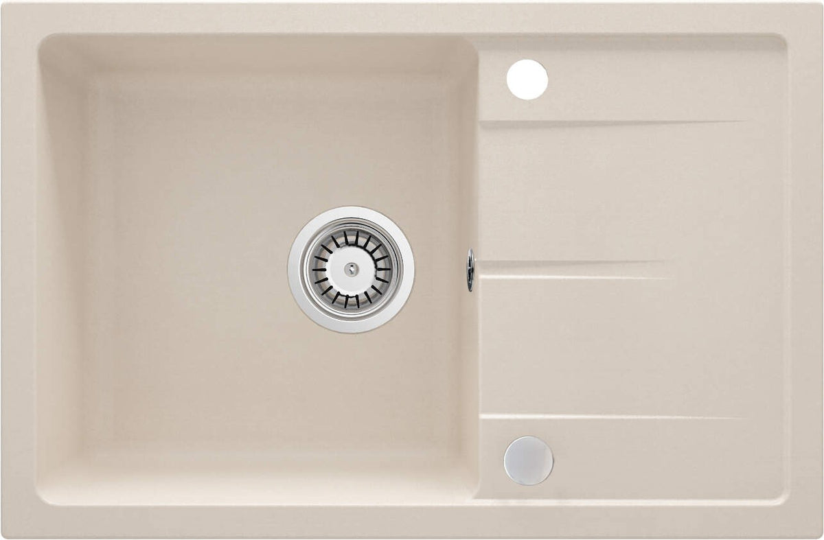DEANTE Leda ZRD 5113 1-Bowl Granite Sink with Drainer Beige