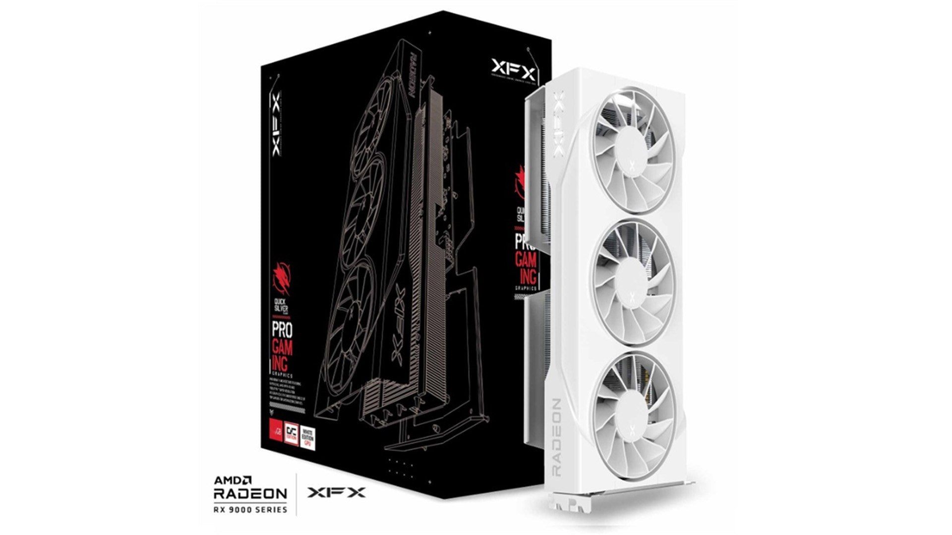 XFX VGA 16GB RADEON RX9060XT SWIFT OC WHITE Gaming Graphics Card (RX-96TS316W7) 2xDP/1xHDMI