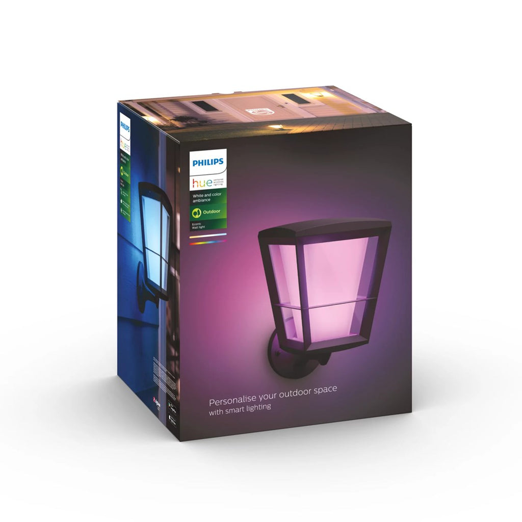 Philips Hue Smart Wall Light Black 1150 lm IP44 Compatible with Alexa, Google Home, Apple HomeKit Model 5466847