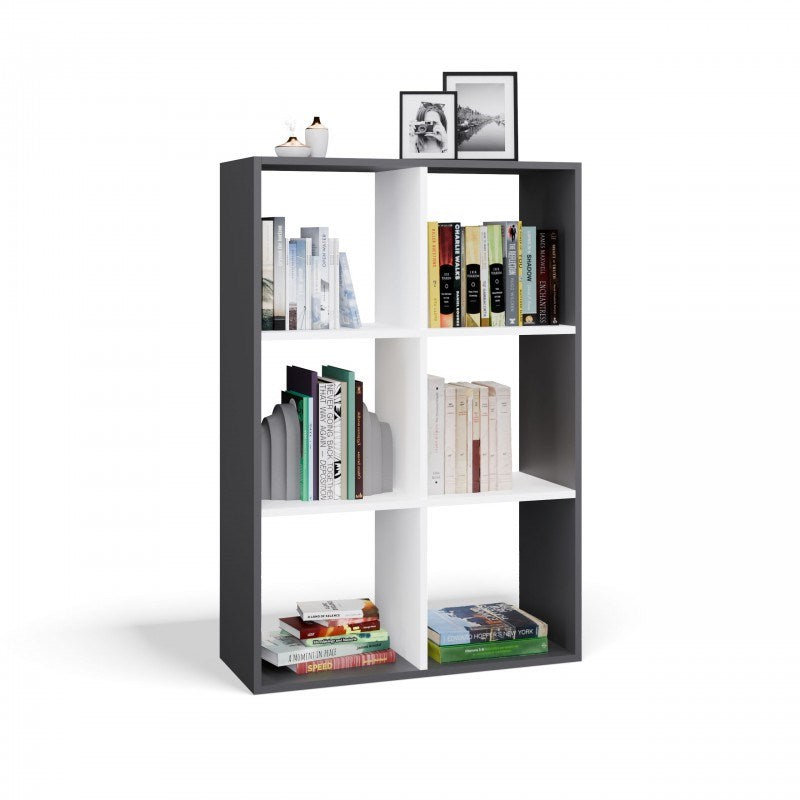 MALAX 2X3 Shelving Unit Anthracite/White - Model MALAX 2X3
