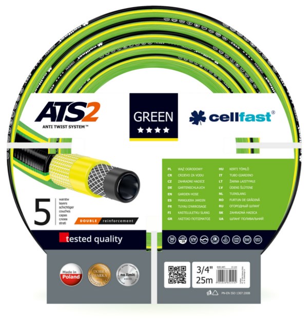 Garden Hose Cellfast 15-120 GREEN ATS2™ 3/4" 25 m