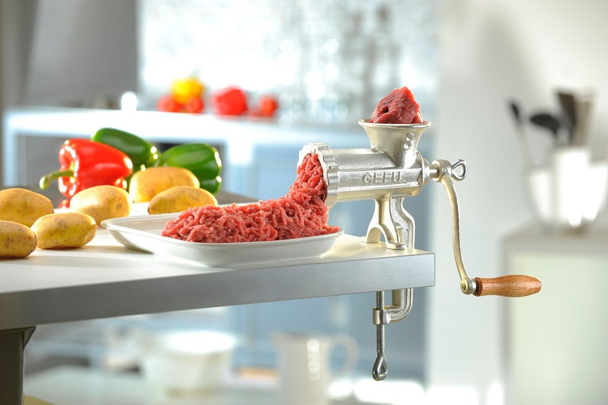 GEFU TRICA Meat Grinder Size 5 with Cookie Press Attachment