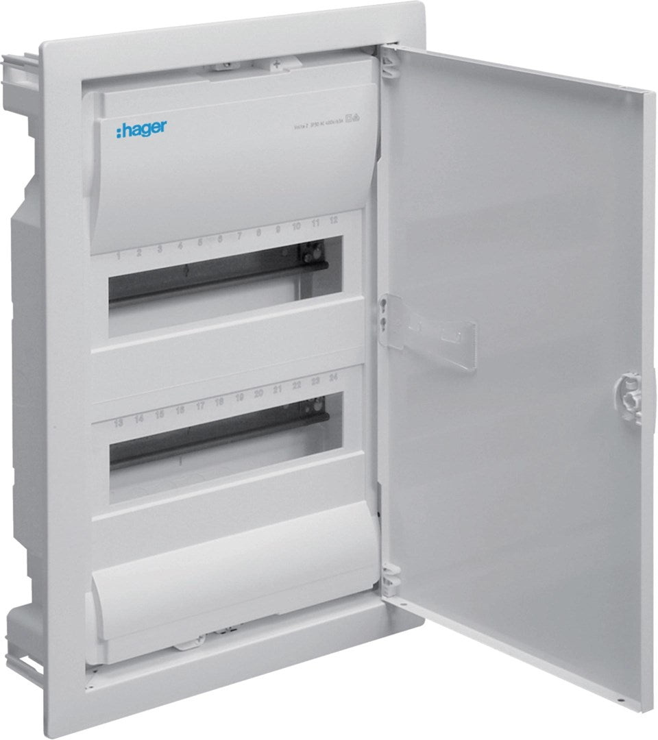 Flush-mounted Cabinet with Metal Door 2 Rows