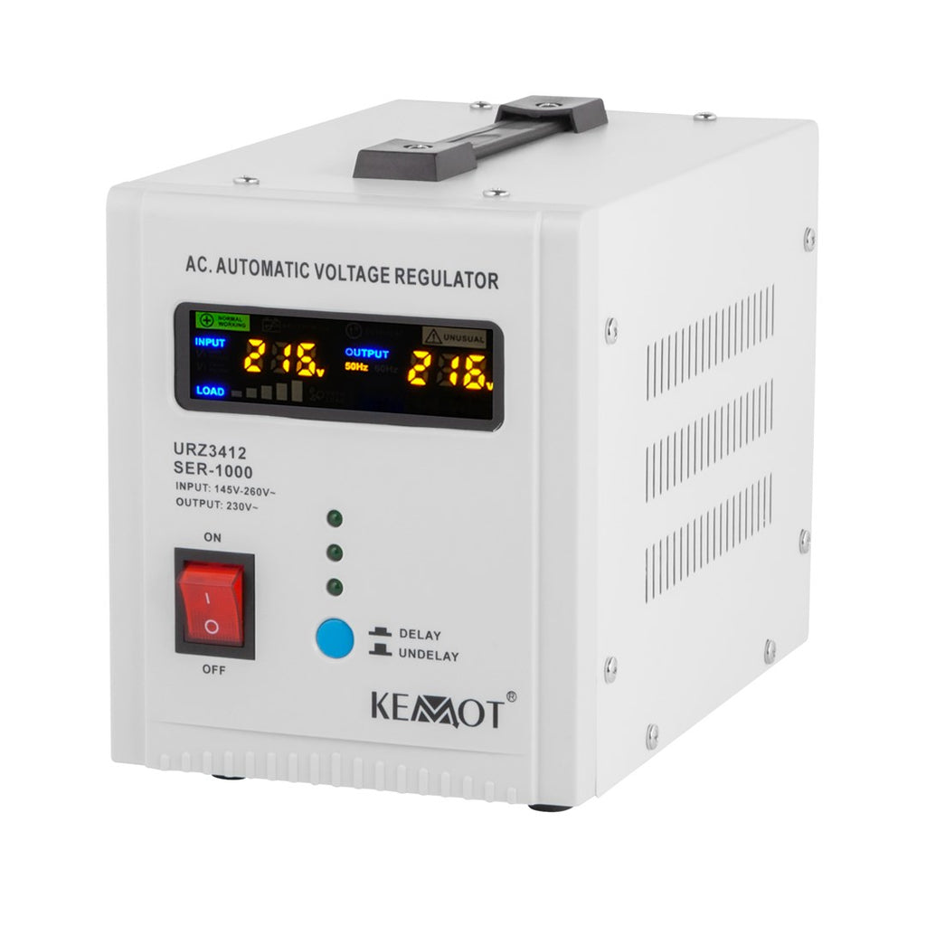 KEMOT Automatic Voltage Stabilizer 1000 VA URZ3412 - Household Use, 3600 g, 230x295x195 mm