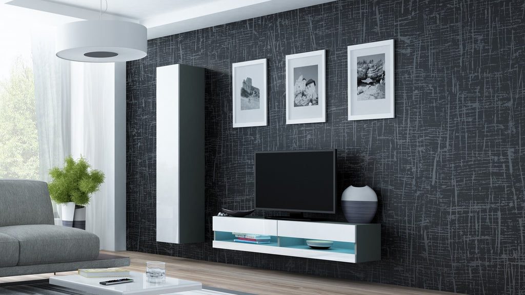 Cama VIGO NEW TV Stand 30/140/40 Grey/White Gloss