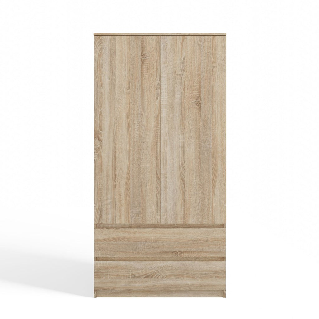 Topeshop SZAFA MALWA SON bedroom wardrobe/closet 5 shelves 2 door(s) Oak
