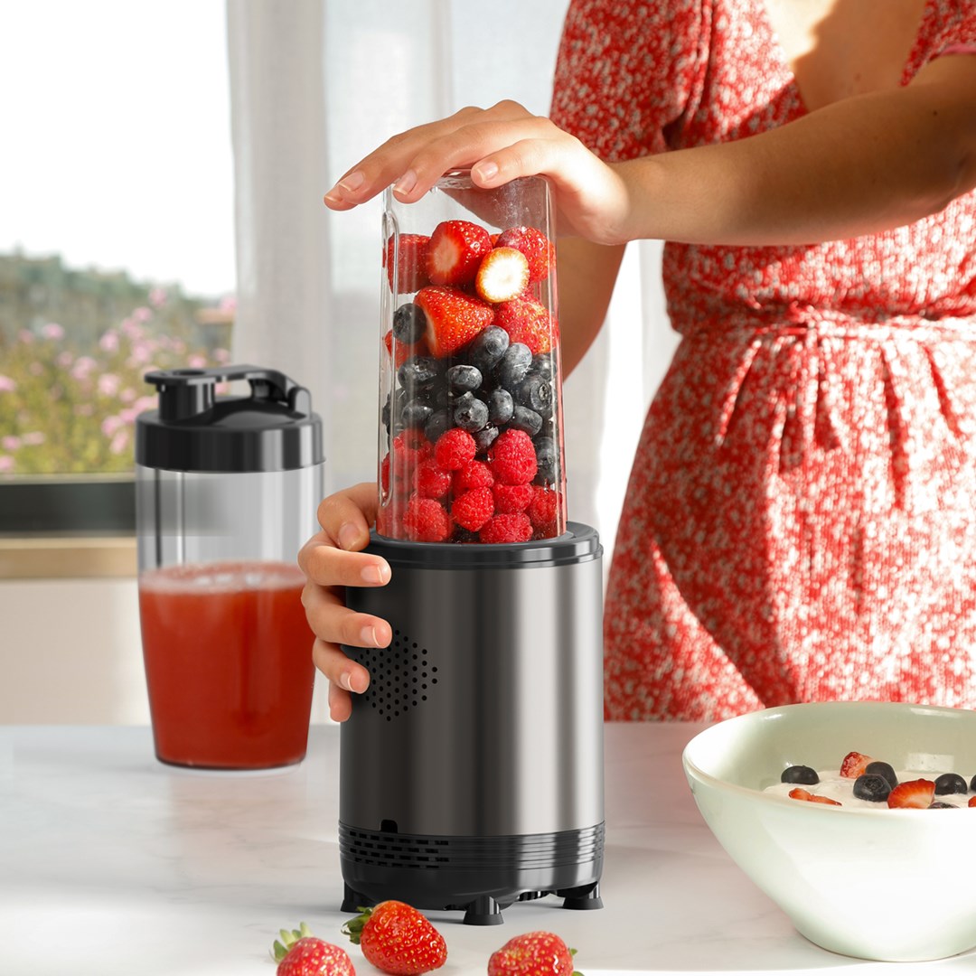Black+Decker BXJBA1203E 1000 W hand blender + 2 bottles + 2 lids