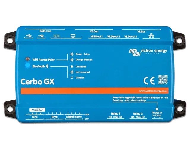 Victron Energy Cerbo GX MK2 Console Transmitter & Receiver 8-70V 422 g BPP900450110