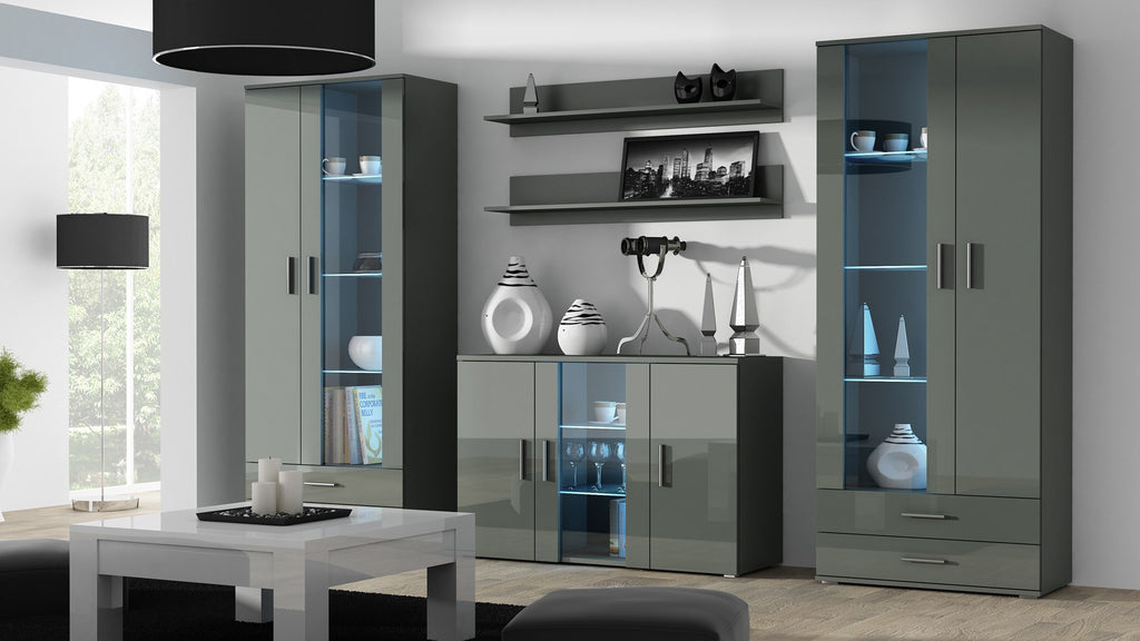 Cama Sideboard 120 cm SOHO S7 Grey/Grey Gloss