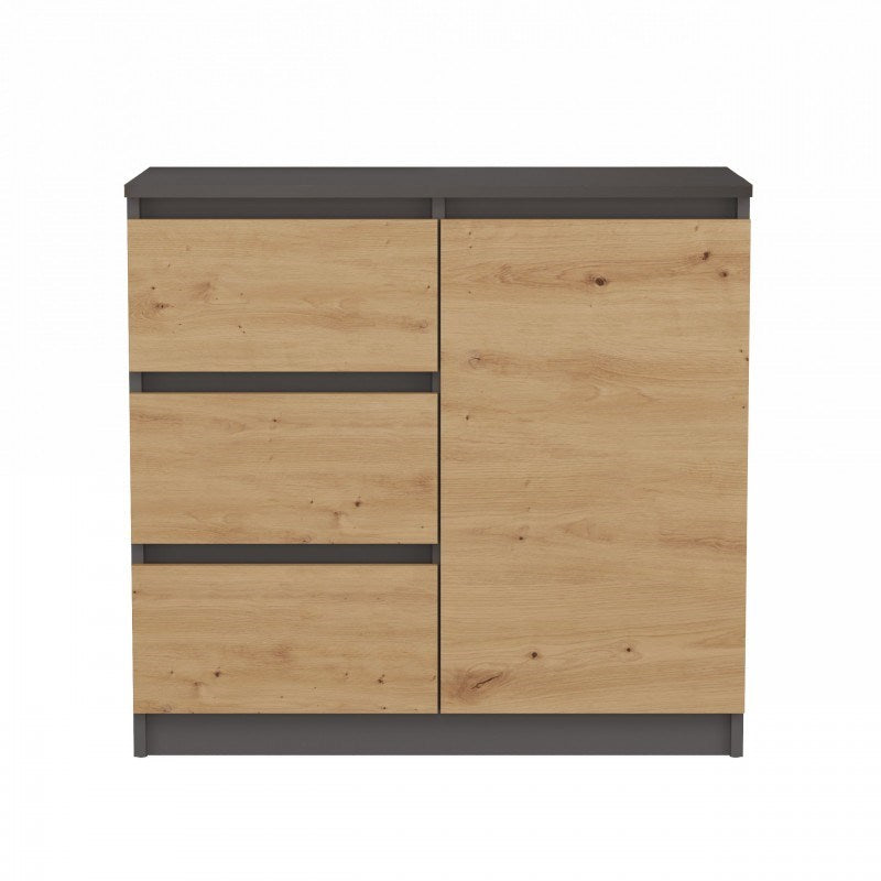 Topeshop Chest of Drawers 1D3S Anthracite/Artisan