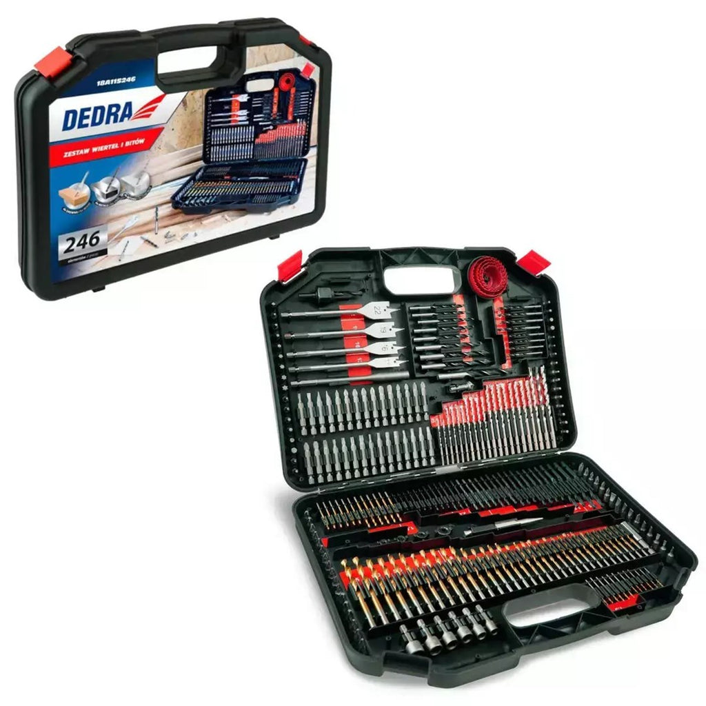 DEDRA Set of 246 Bits and Drills | Model 18A11S246