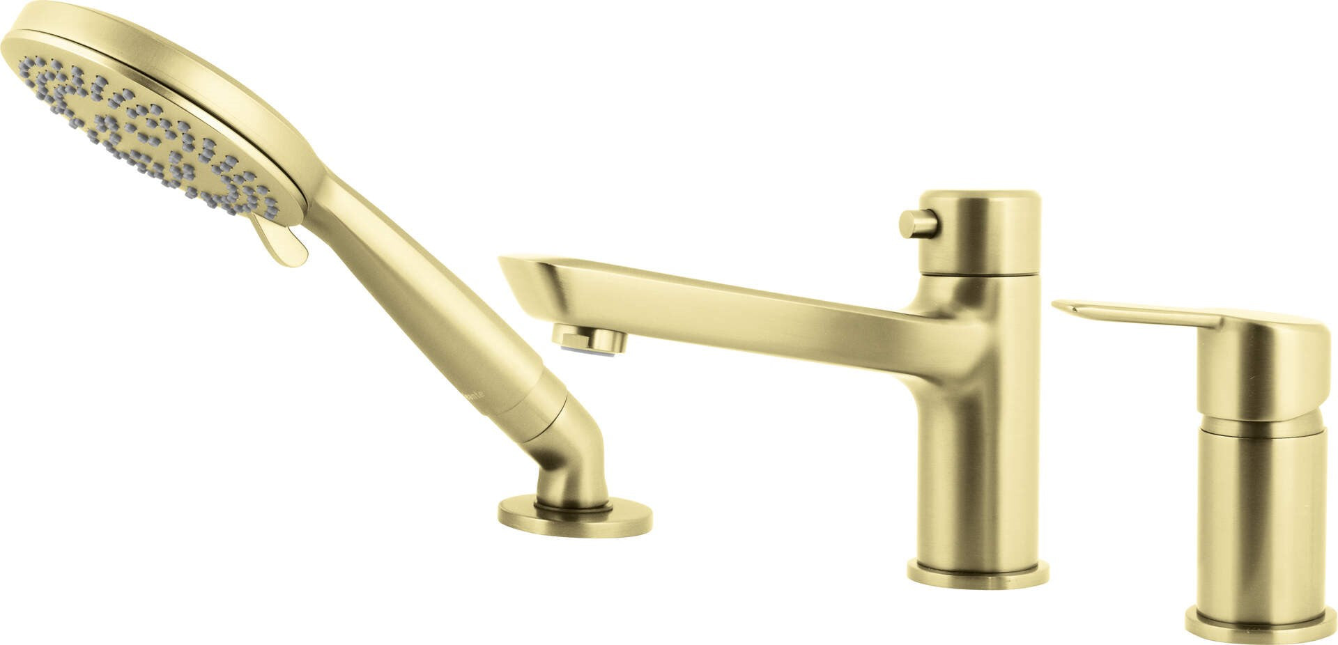 Arnika 3-Hole Bathtub Faucet Brushed Gold Single-Lever