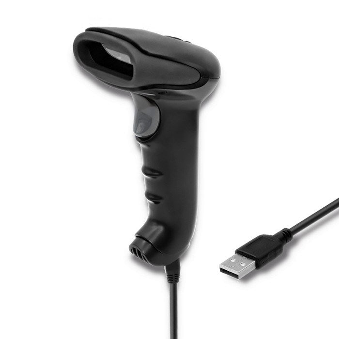 Qoltec 50866 Laser Barcode Reader 1D CCD USB Black