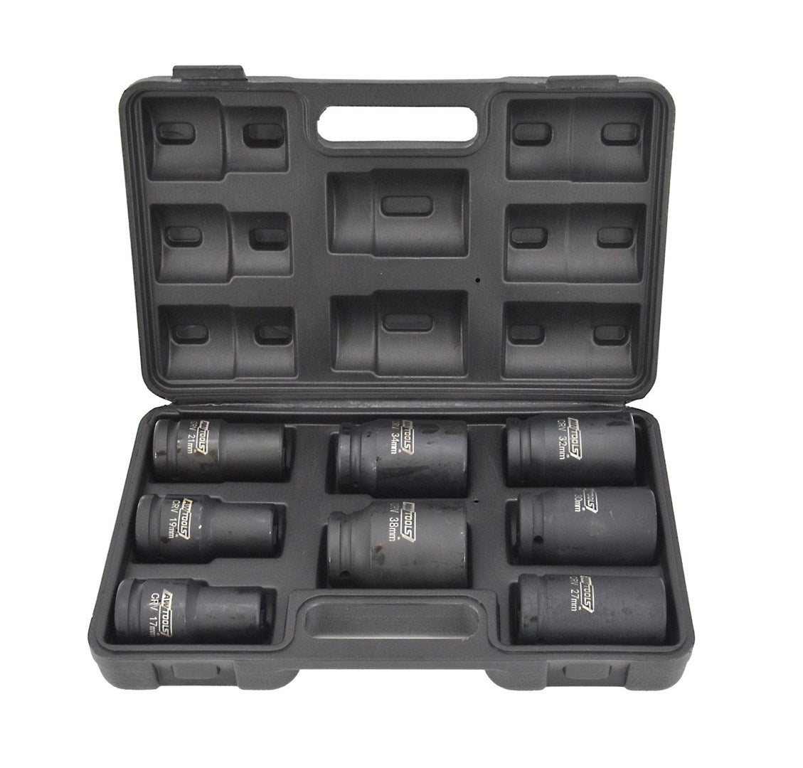AWTOOLS ZESTAW NASADEK UDAROWYCH 3/4   8cz./17-38mm/ DŁUGIE BLACK LINE