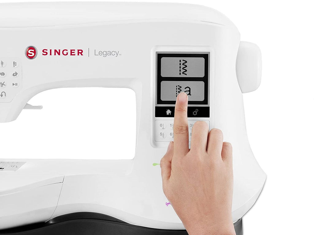 Singer Sewing Machine Legacy 440C, 200 Stitch Patterns, LCD Display, 800 SPM, White