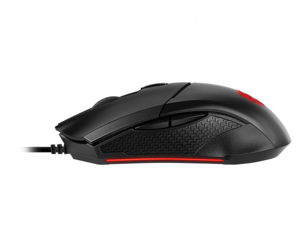 MSI CLUTCH GM08 Optical Gaming Mouse 4200 DPI Ambidextrous 6 Buttons Red LED