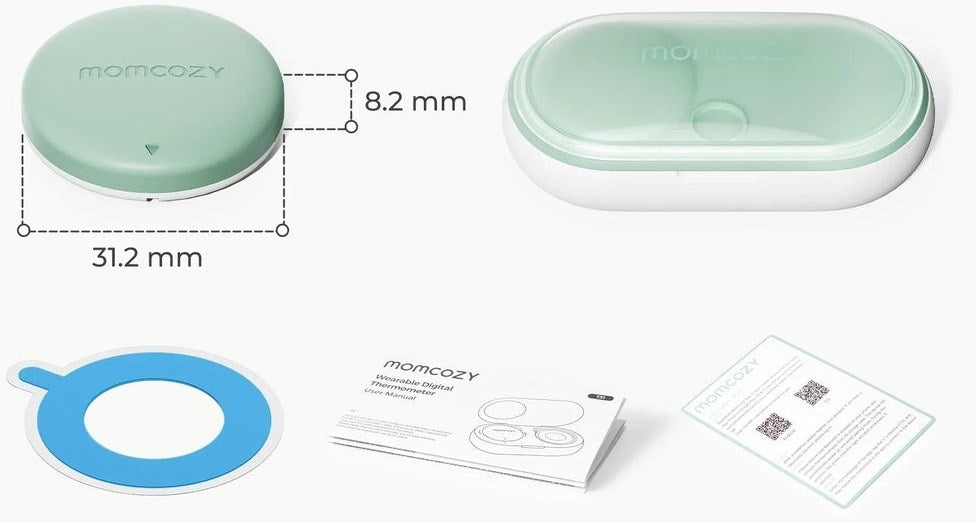Momcozy TH003-GR70000B12101-A Smart Baby Thermometer, 20-45 °C, Bluetooth