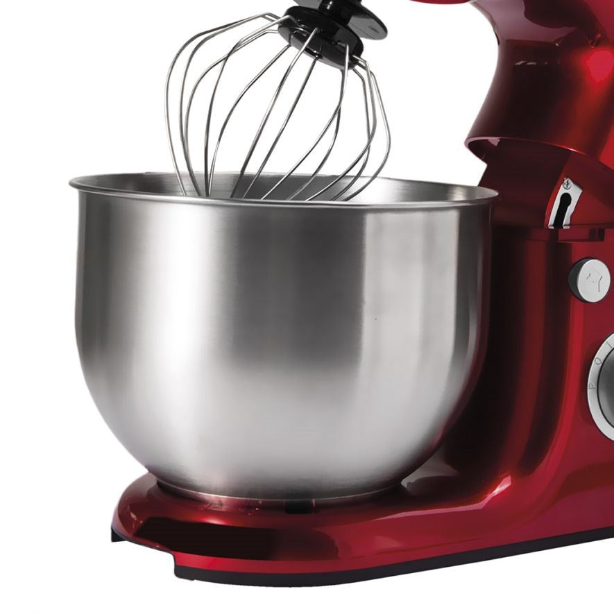 ELDOM Stand Mixer 800W 5 L Stainless Steel Bowl 8 Speed Red WRK1250