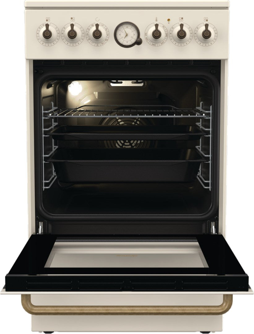 Gorenje GECS5B70CLI Freestanding Cooker Electric Ceramic Hob Beige Energy Class A